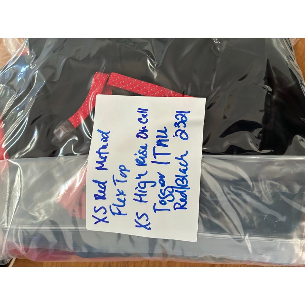 NWT Fabletics Womens XS Tall High Rise On Call Jogger & XS Red Method Top READ - Picture 12 of 12